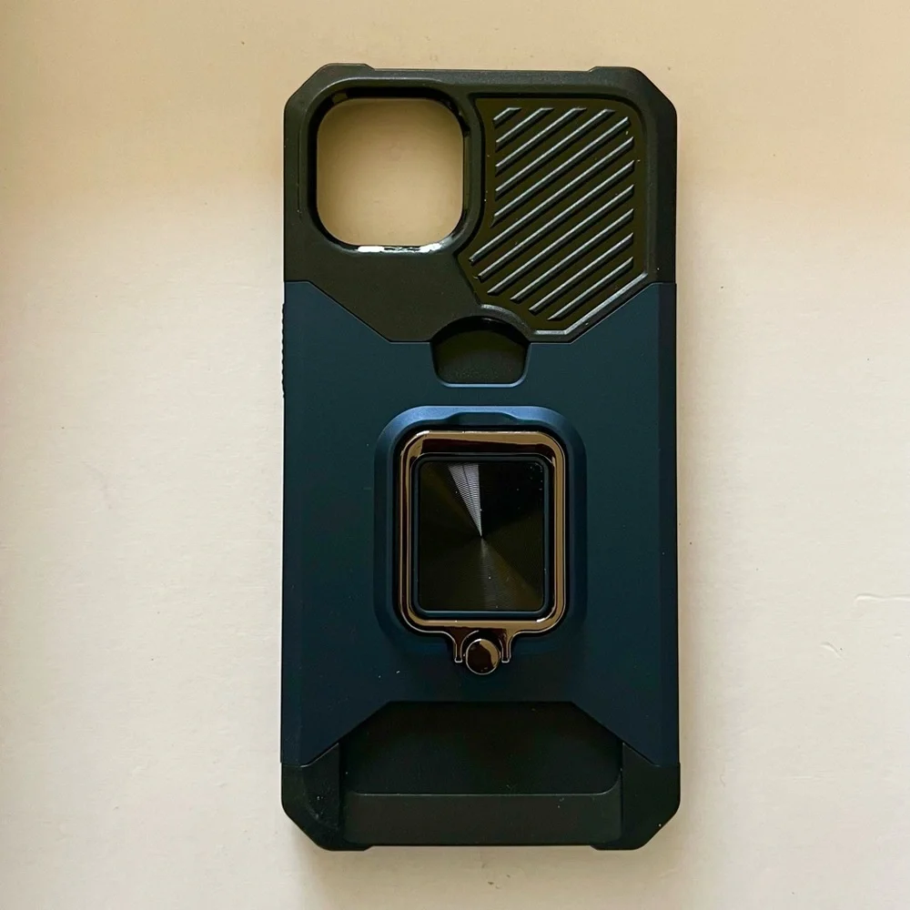 Blue Wallet Case Designed for iPhone 13 case with Card Holder Slot with Stand